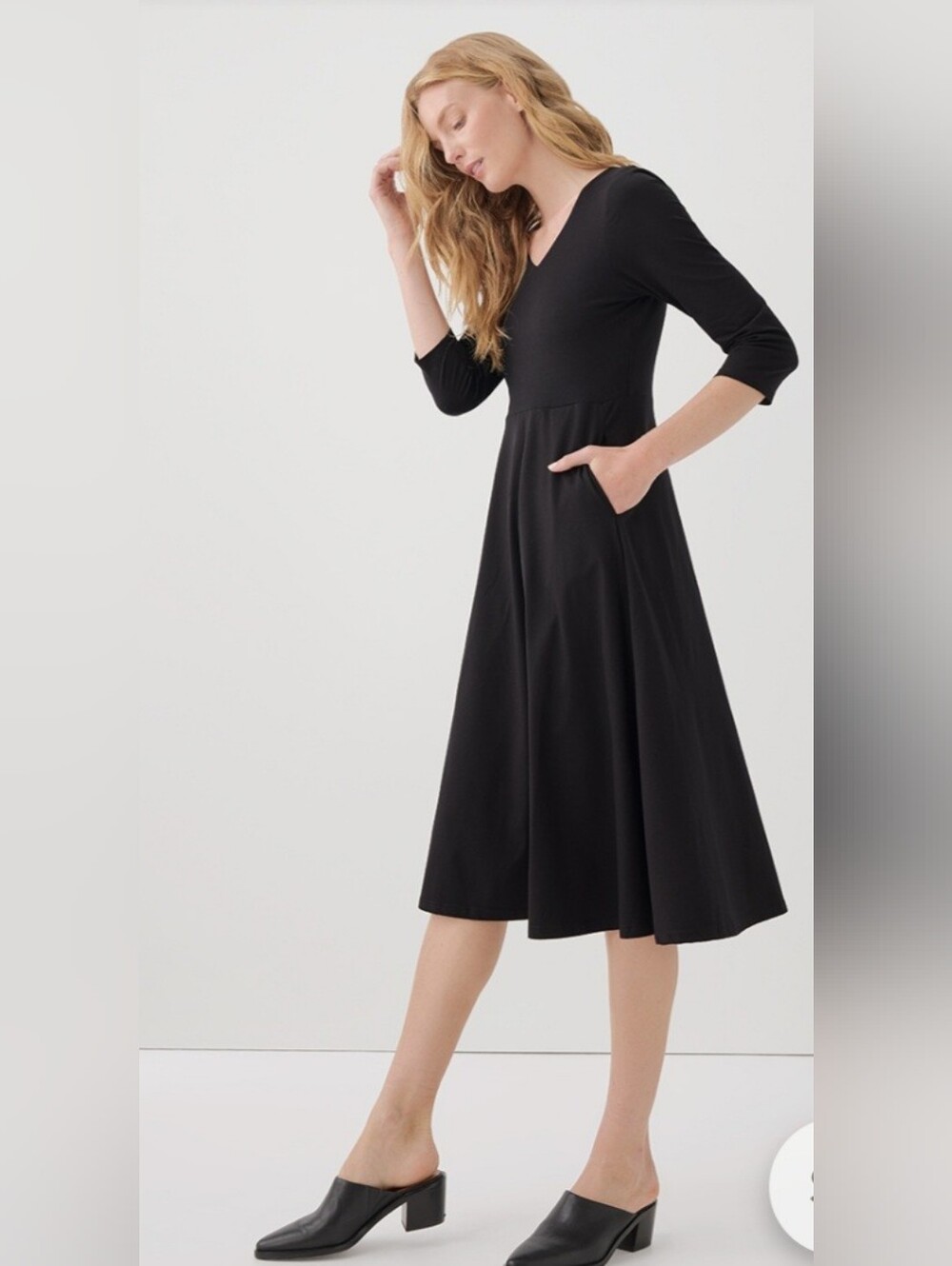 Pact Fit & Flare Midi Party Dress